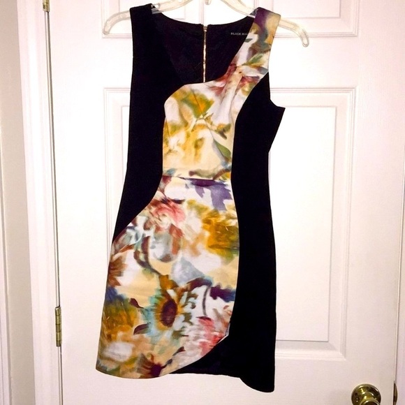 Black Halo Colorblock Center LBD Dress Size 0